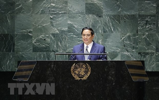 政府总理范明政在联合国大会高级别一般性讨论会上发言