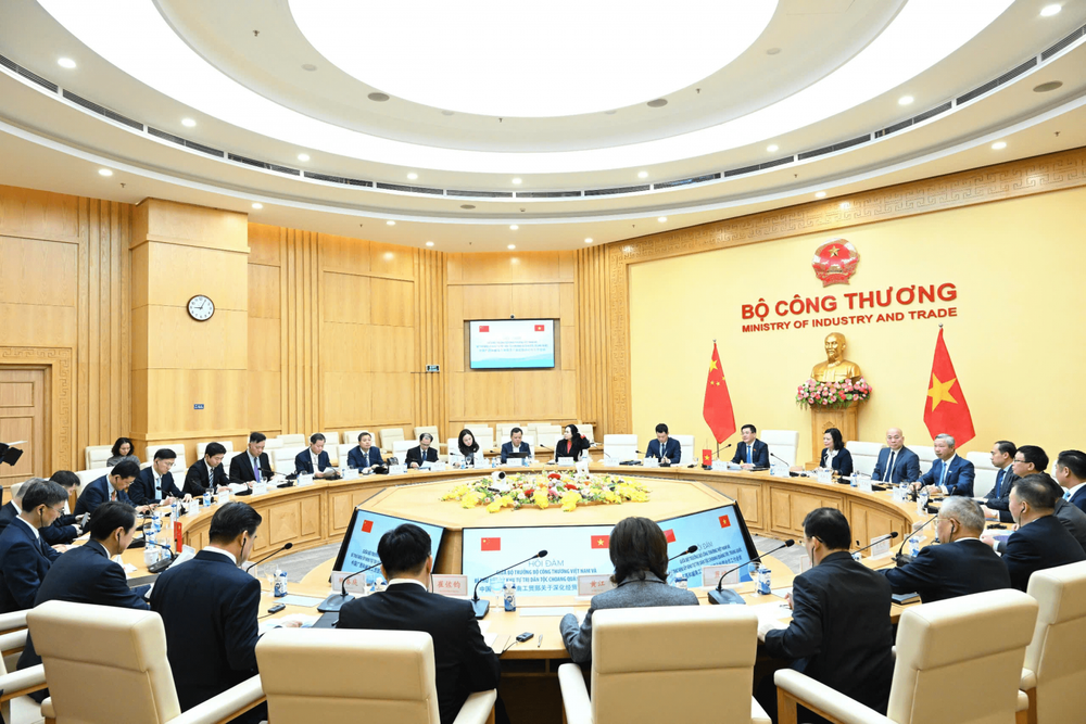 会谈场景。图自moit.gov.vn 会谈场景。图自moit.gov.vn