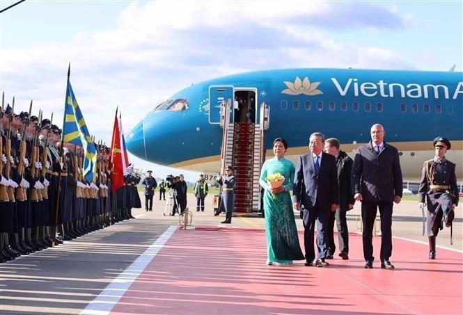 党中央总书记苏林开始对俄罗斯联邦进行正式访问。图自越通社