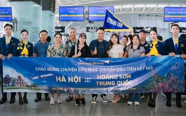 Vietravel Airlines正式开通越南河内至中国黄山的包机航线。