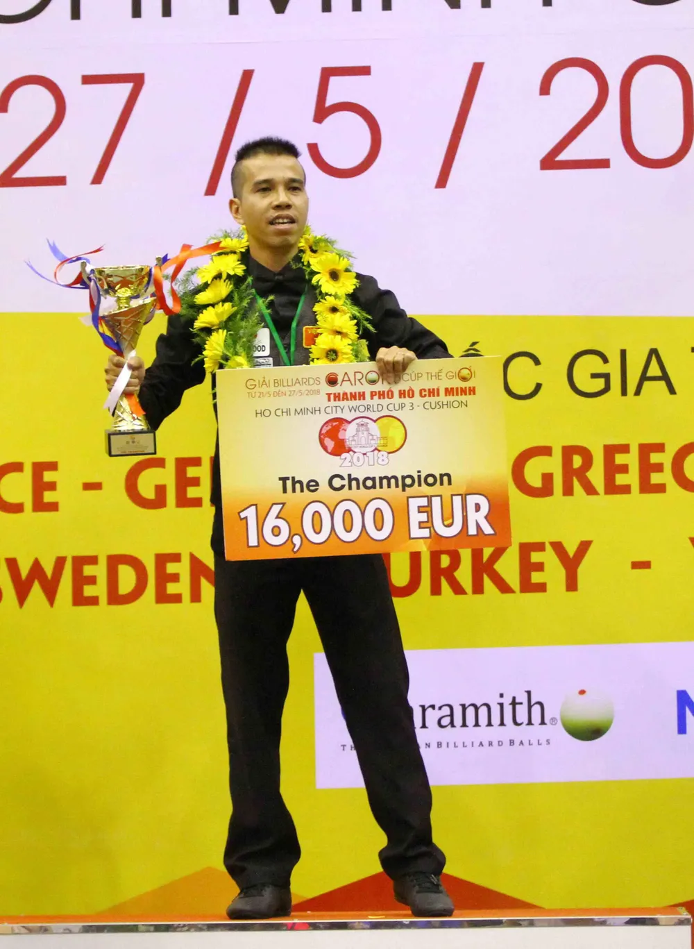 Trần Quyết Chiến bị loại ở giải Billiarsd 3 băng thế giới dù đi “cơ khủng” 18 điểm ảnh 2