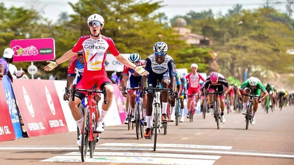 Elia Viviani là chân rút quan trọng của đội Cofidis. 