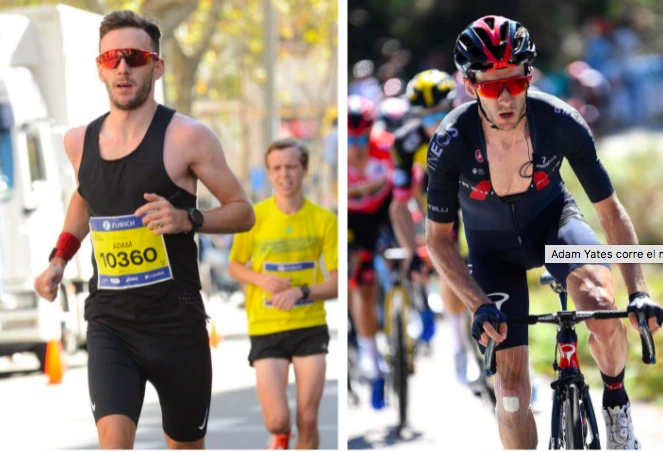 Tay đua Adam Yates thi chạy Marathon