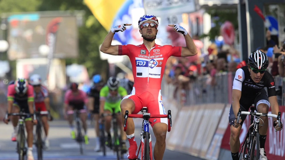 Nacer Bouhanni từng giành áo đỏ Giro d’Italia 2014