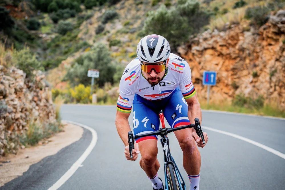 Peter Sagan nỗ lực trong tập luyện