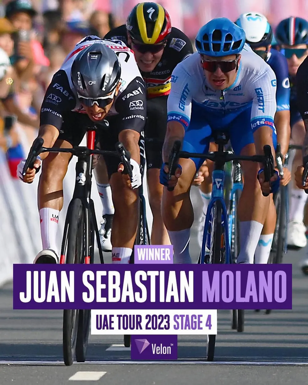 Hình ảnh Molano đẩy xe giành chiến thắng Hình ảnh Molano đẩy xe giành chiến thắng