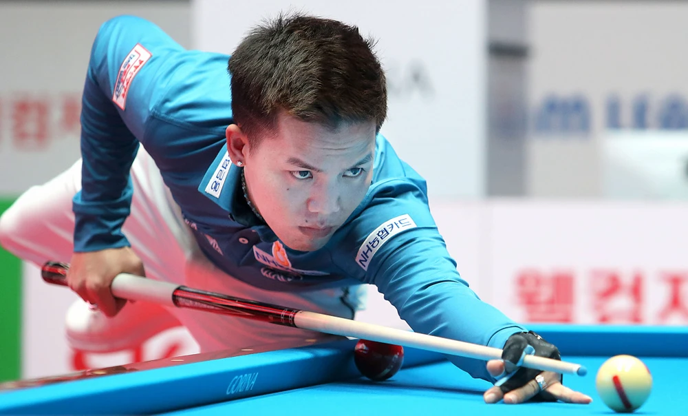 Phương Linh là cơ thủ Việt Nam duy nhất còn trụ lại ở Round 3 PBA. Ảnh" Kim Young Hun