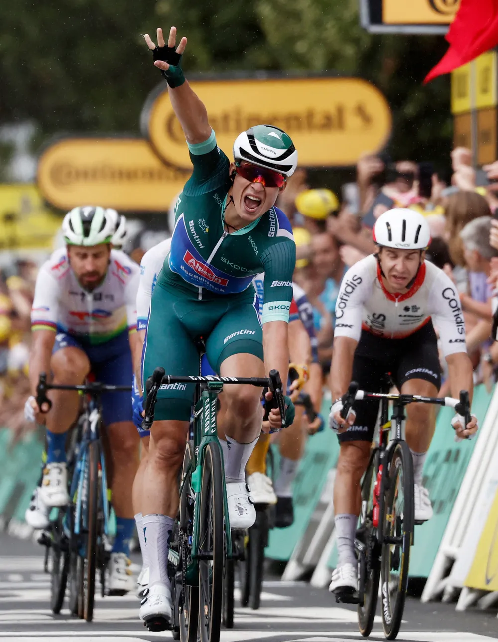 Áo xanh Jasper Philipsen với 4 lần thắng chặng nhận 94.600 euro Áo xanh Jasper Philipsen với 4 lần thắng chặng nhận 94.600 euro