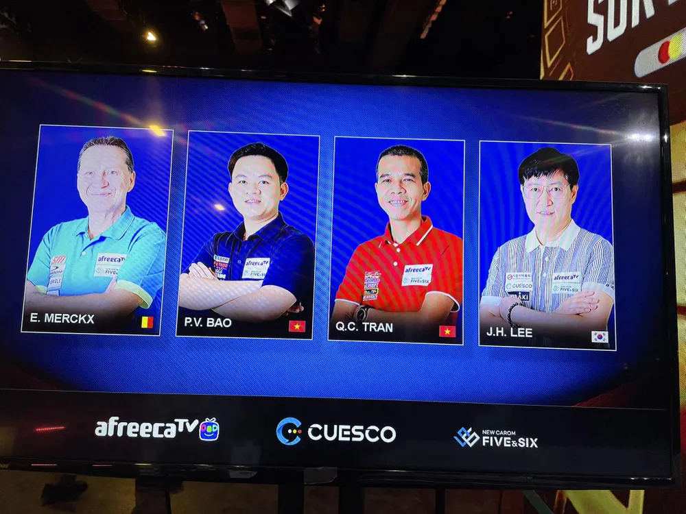 BTC giới thiệu nhóm đấu của Trần Quyết Chiến trên màn hình của sân