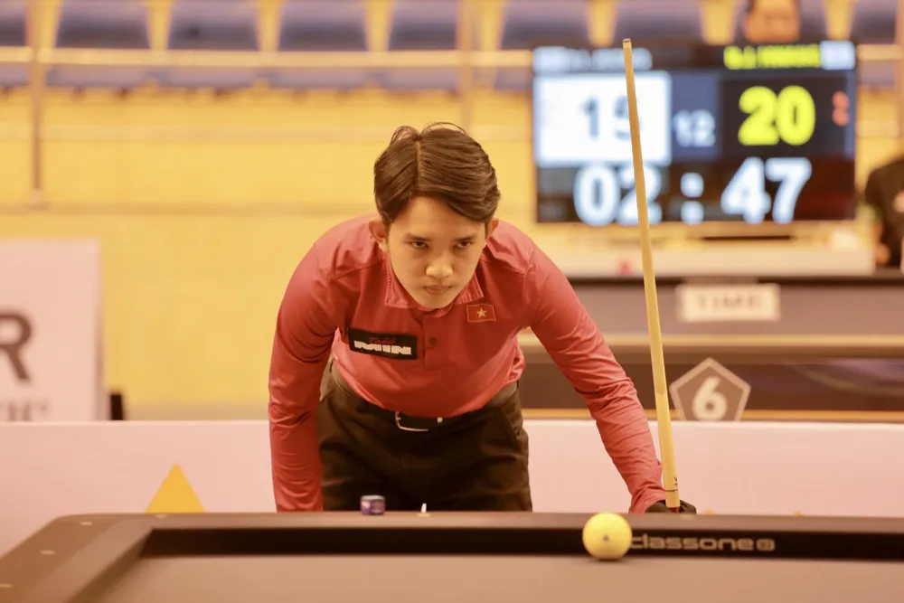 Chiêm Hồng Thái là cơ thủ Việt Nam duy nhất còn xót lại ở World Cup Seoul Chiêm Hồng Thái là cơ thủ Việt Nam duy nhất còn xót lại ở World Cup Seoul