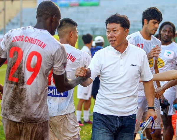 Thầy trò đội bóng phố Núi tại BTV Cup 2018