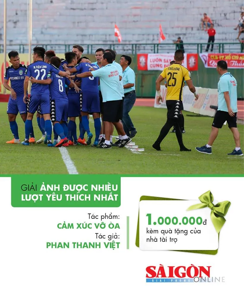 Tác phẩm “Bức tường thép” đoạt giải nhất tháng 7 cuộc thi ảnh “Sắc màu Nuti Cafe V-League 2018“ ảnh 7