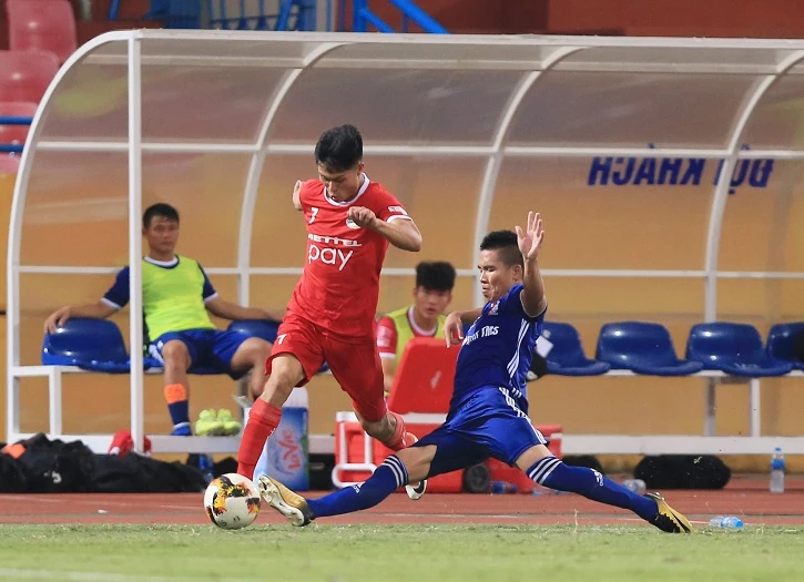 Viettel đến gần với V-League sang năm sau chiến thắng trước Bình Định. Ảnh: MINH HOÀNG