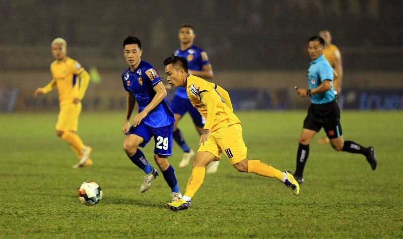 SLNA có khởi đầu thuận lợi tại V-League 2019. Ảnh: MINH HOÀNG