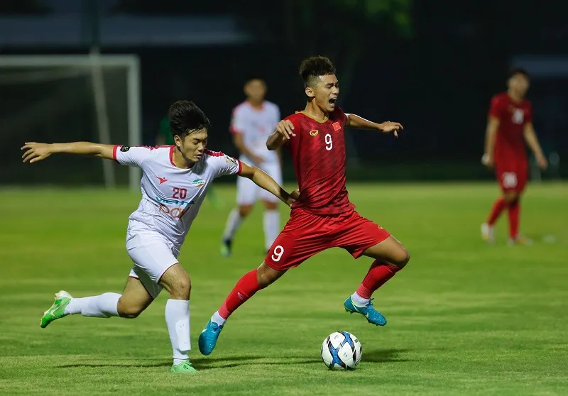 U22 Việt Nam thắng Viettel 2-0 vào chiều 24-7. Ảnh: MINH HOÀNG