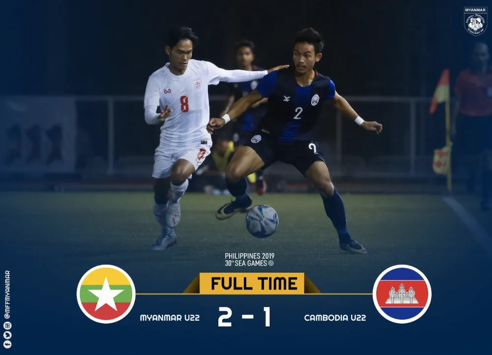 Thắng Campuchia 2-1, Myanmar chờ đối thủ ở vòng bán kết ảnh 1 Thắng Campuchia 2-1, Myanmar chờ đối thủ ở vòng bán kết ảnh 1