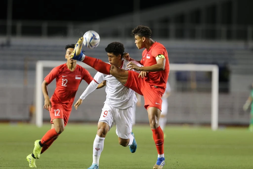 Đội Singapore gây thất vọng ở SEA Games 30. Ảnh: Dũng Phương