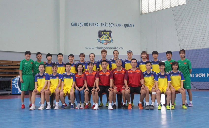 ĐT futsal nữ Việt Nam. Ảnh: Thanh Đình