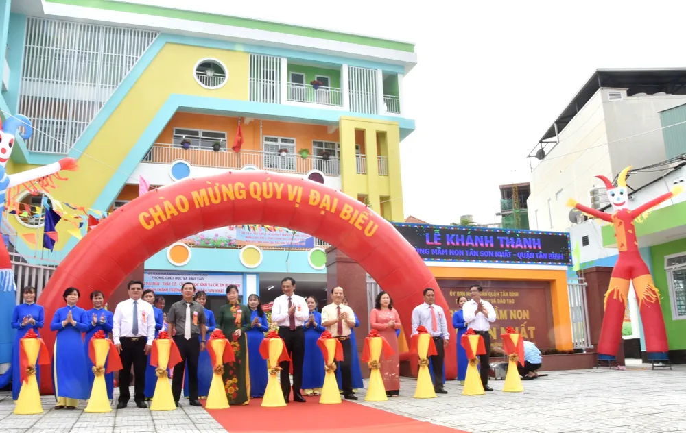 Quận Tân Bình khánh thành trường mầm non gần 45 tỷ đồng ảnh 1 Quận Tân Bình khánh thành trường mầm non gần 45 tỷ đồng ảnh 1