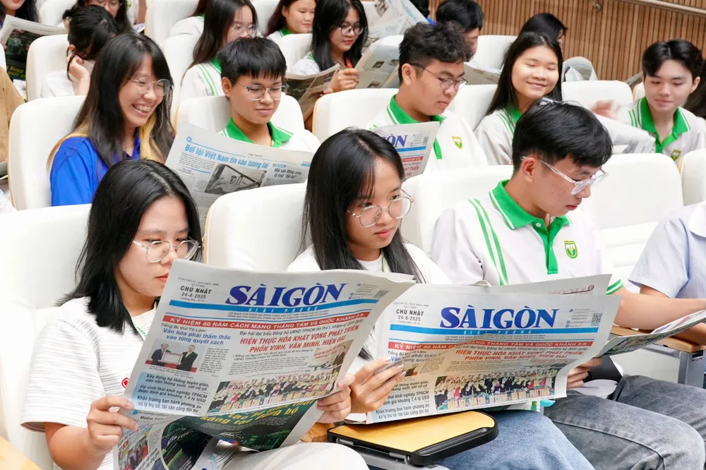 Sinh viên Trường Đại học Y khoa Phạm Ngọc Thạch tại buổi lễ. Ảnh: QUANG HUY 5.jpg