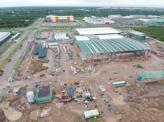 The factory of Jotun Vietnam is under construction in Nha Be District in Ho Chi Minh City. (Photo: SGGP)