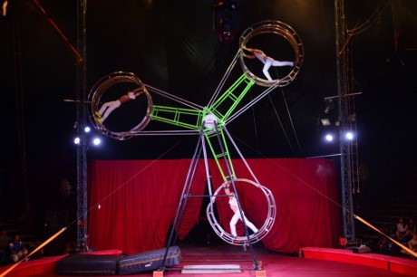 A performance by the Happy Dream Circus