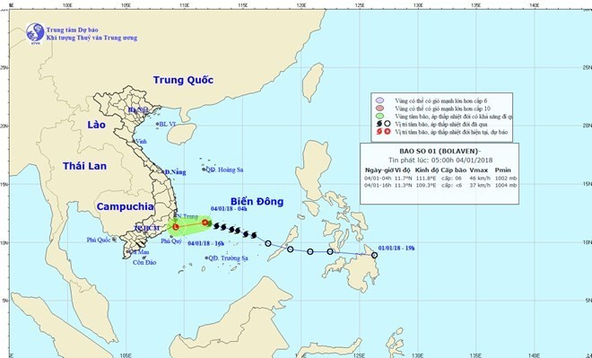 The move of storm Bolaven (Source: nchmf.gov.vn)