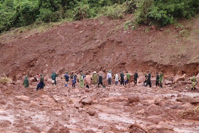 Landslides hit the northern mountainous region due to torrential rains and floods (Photo: VNA)