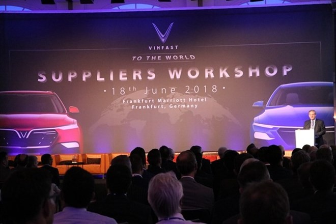 VinFast successfully organised a workshop in Frankfurt with the participation of 300 prestigious suppliers from around the world. (Photo courtesy of Vingroup)