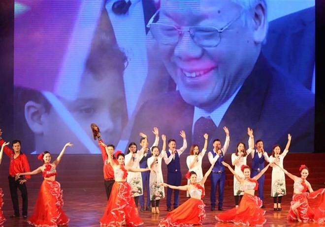 An art performance at the ceremony (Photo: VNA)