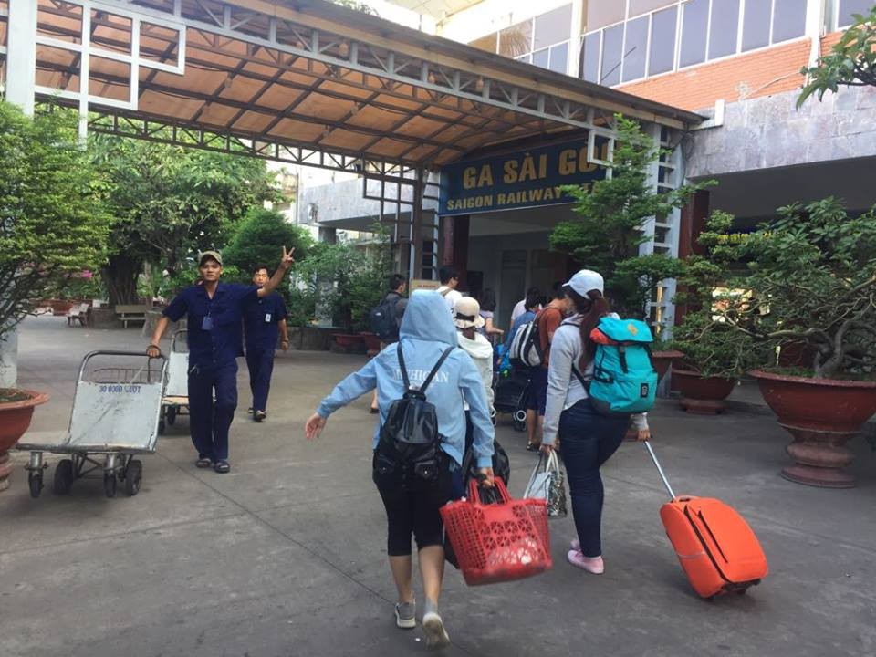 At the Saigon railway station (Photo: KK)