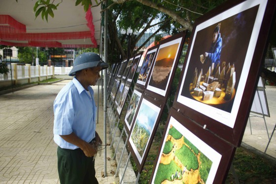 Visitors in the exhibition