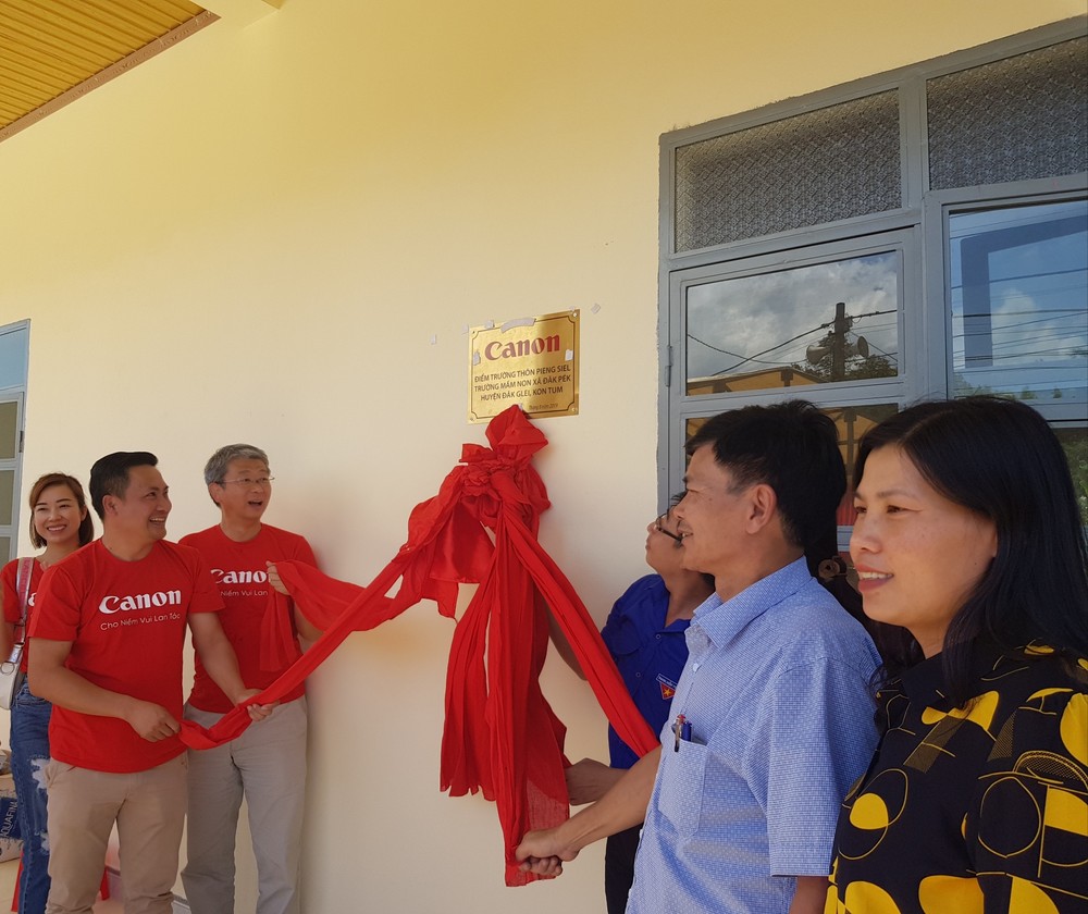 At the inauguration ceremony of the kindergarten