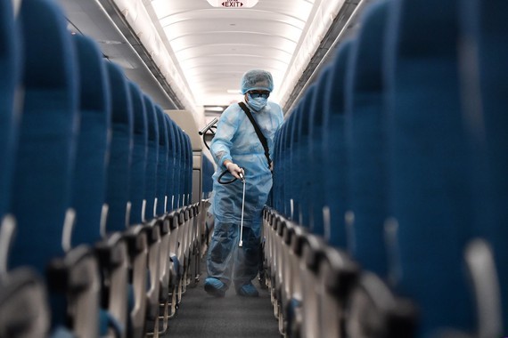 Vietnam Airlines disinfects all aircrafts to prevent Covid-19 spread