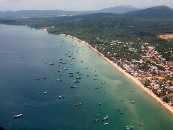 Fishing boats in the sea area off the coast of Phu Quoc Island (Photo: VNA)