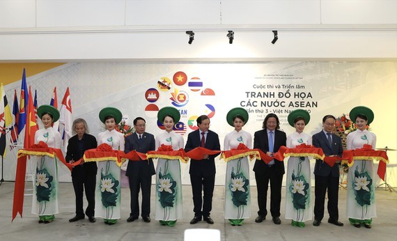 At the ribbon-cutting ceremony