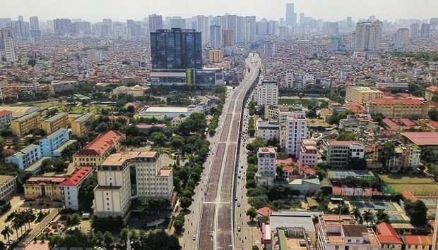 The Nga Tu Vong - Nga Tu So route in Hanoi (Photo: VNA)