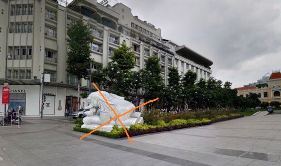 Photos of stone statues of elephant on Nguyen Hue walking street are fake news ảnh 2