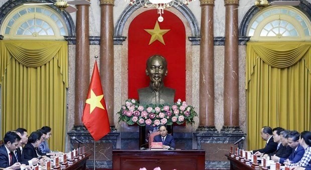 State leader welcomes Chairwoman of Lao Presidential Office ảnh 1 State leader welcomes Chairwoman of Lao Presidential Office ảnh 1