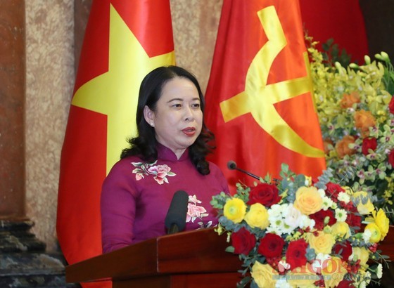 Acting President Vo Thi Anh Xuan speaks at the event. (Photo: SGGP)