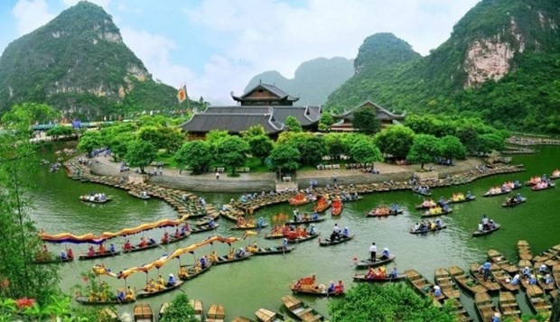 A scene of Trang An Tourism Complex in Ninh Binh province (Photo: VNA) A scene of Trang An Tourism Complex in Ninh Binh province (Photo: VNA)