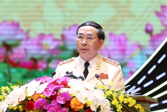 Senior Lieutenant General Tran Quoc To, Deputy Minister of Public Security speaks at the event. (Photo: SGGP)
