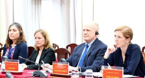 The United States Agency for International Development (USAID) delegation at the event. (Photo: VNA) The United States Agency for International Development (USAID) delegation at the event. (Photo: VNA)