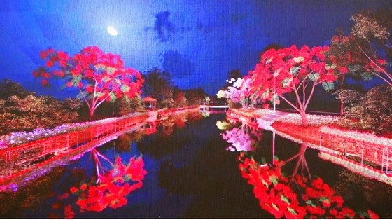 Design of Sa Dec flower river Design of Sa Dec flower river