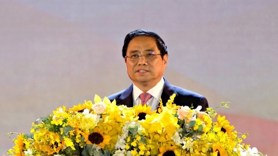 Prime Minister Pham Minh Chinh speaks at the event. (Photo: SGGP)