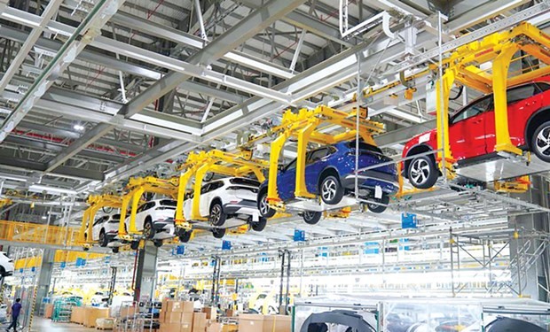 Inside VinFast automobile manufacturing factory of Vingroup in Hai Phong city (Photo:hanoimoi.com.vn)