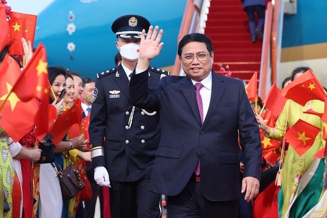 PM Pham Minh Chinh arrives in Beijing on June 25 afternoon, starting an official visit to China (Photo: VGP) PM Pham Minh Chinh arrives in Beijing on June 25 afternoon, starting an official visit to China (Photo: VGP)