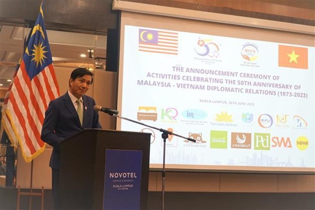 Vietnamese Ambassador to Malaysia Dinh Ngoc Linh speaks at the event. (Photo: VNA)