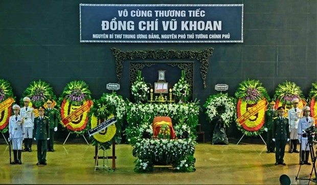 The State-level funeral for former Deputy Prime Minister Vu Khoan is held on June 27. (Photo: tienphong.vn) The State-level funeral for former Deputy Prime Minister Vu Khoan is held on June 27. (Photo: tienphong.vn)