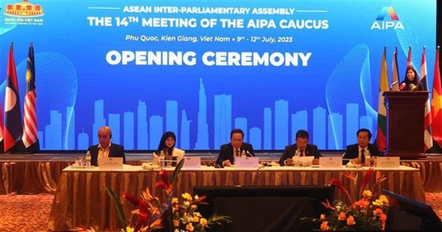 The 14th meeting of the ASEAN Inter-Parliamentary Assembly (AIPA Caucus 14) opens on July 10 in Kien Giang (Photo: VNA) The 14th meeting of the ASEAN Inter-Parliamentary Assembly (AIPA Caucus 14) opens on July 10 in Kien Giang (Photo: VNA)